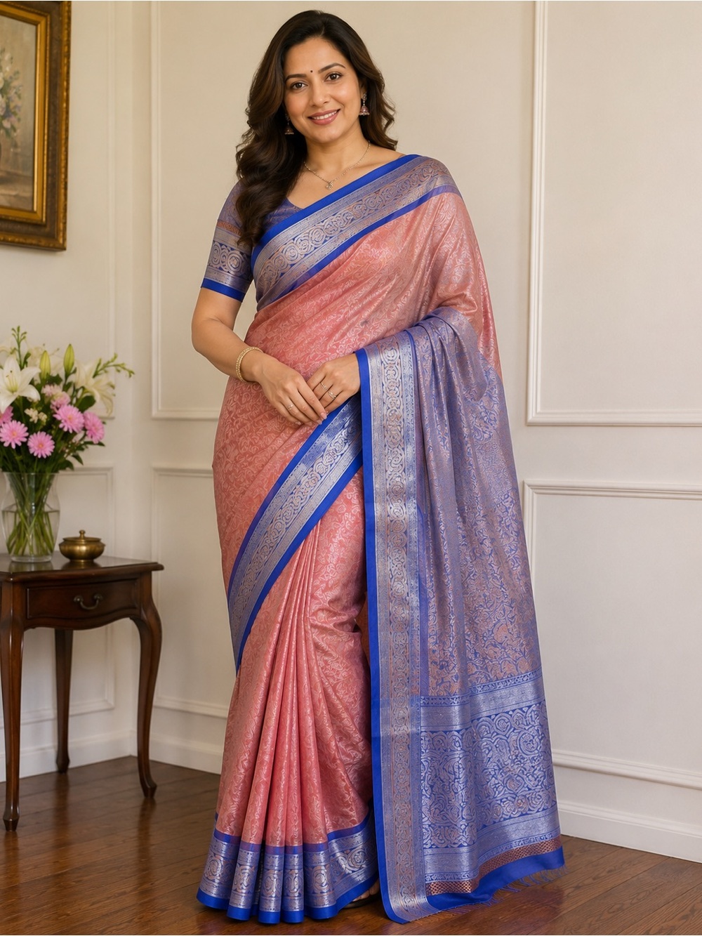 Womens Indian saree and blouse
